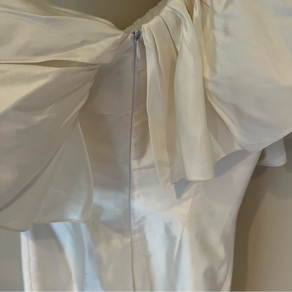 Rasario Ruffled One-Shoulder Silk Mini Dress | Size 38 / 6 - Picture 8 of 11